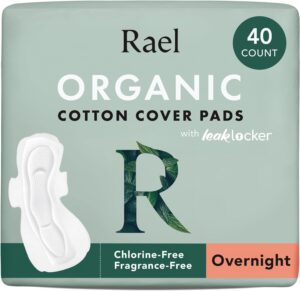 Rael Pads for Women, Organic Cotton...