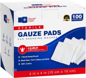 100pc Large Sterile Gauze Pads 4...