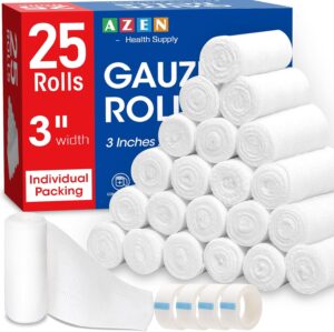 AZEN 25 Pack Gauze Rolls Bandages, ...