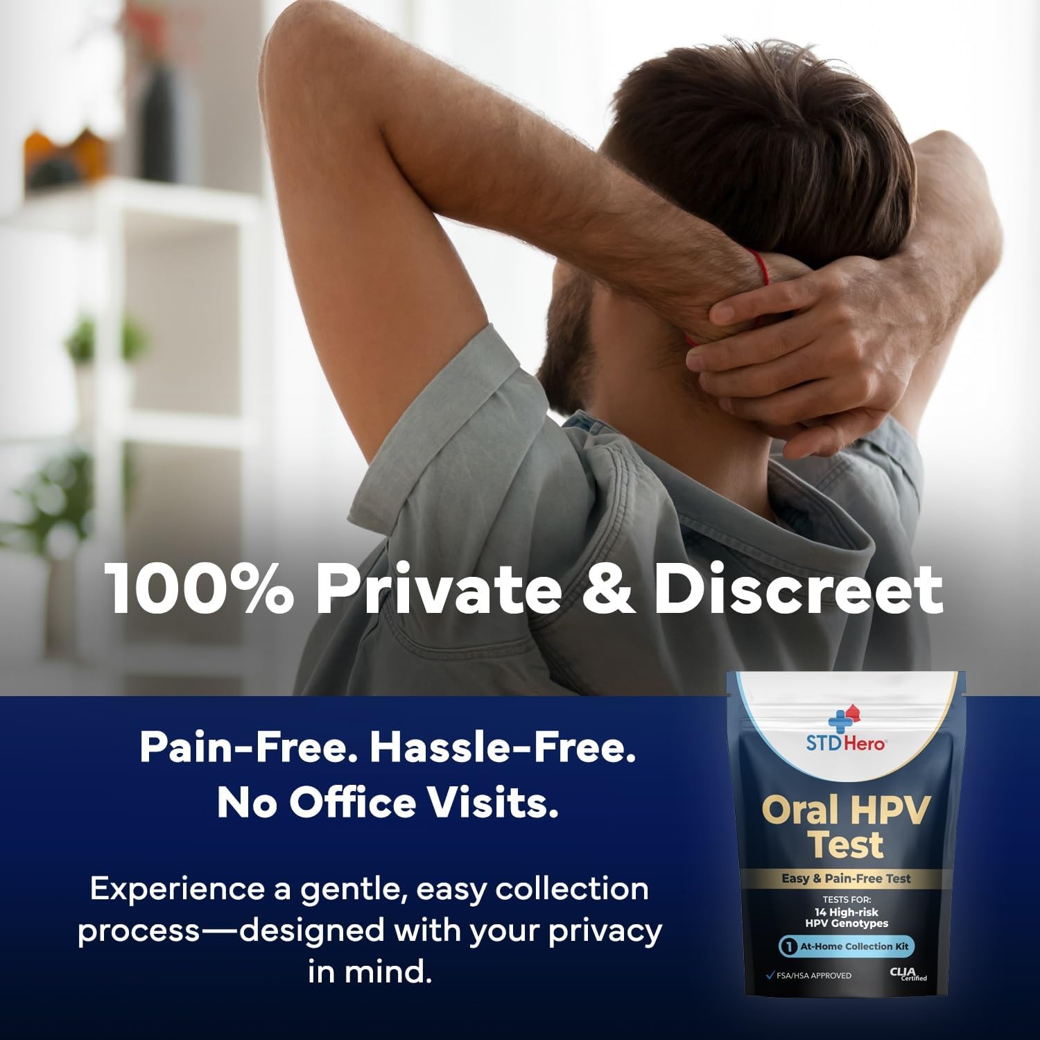 STD Hero Oral HPV Test Kit for Women and Men - at-Home Oral Rinse Collection for Health Screening - Simple, Private, and Easy-to-Use Home Test - Image 3