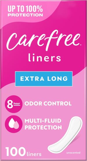 Carefree Panty Liners, Extra Long L...