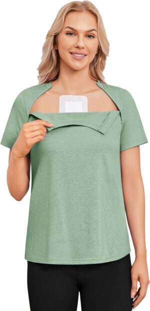 Deyeek Chemo Shirts for Port Access...