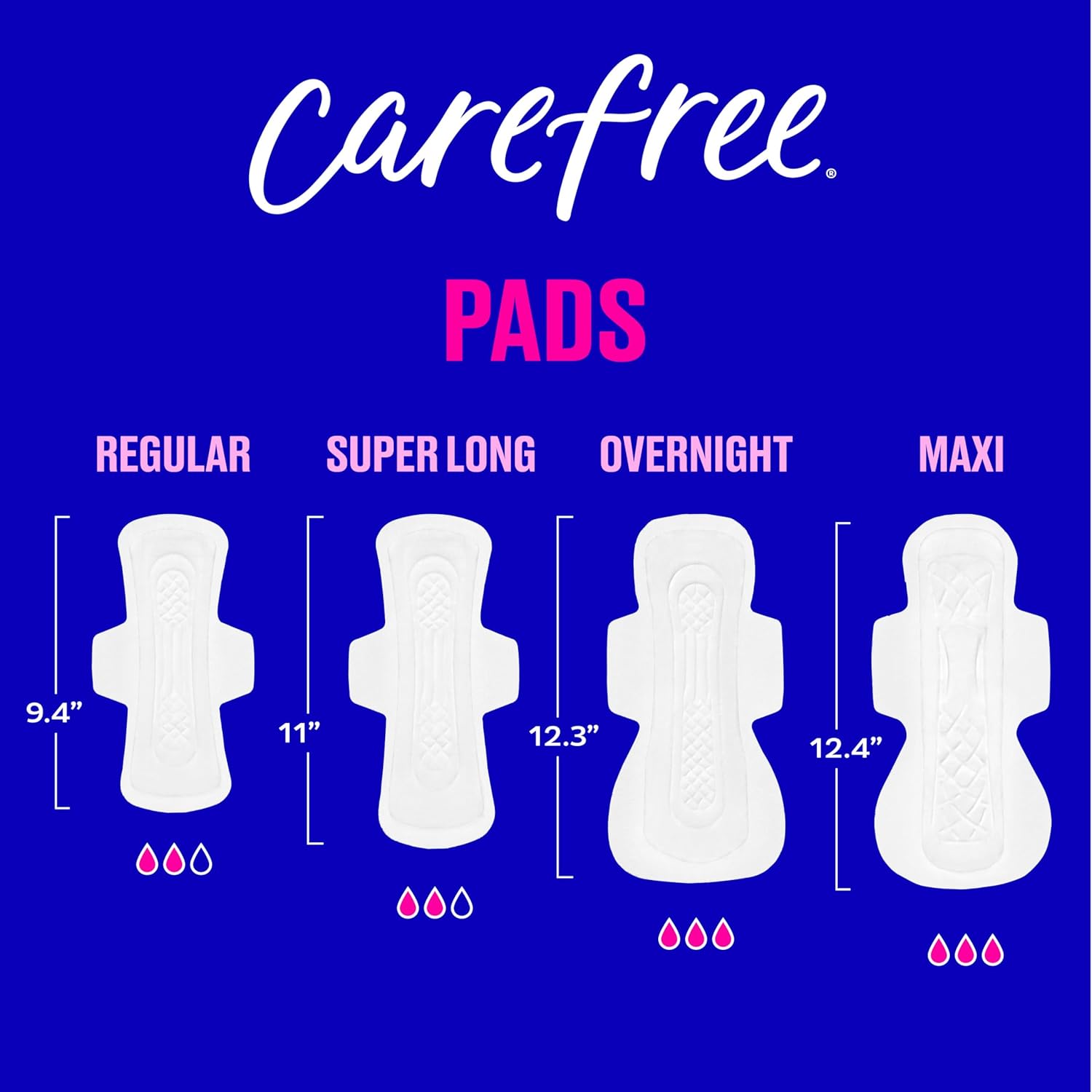 Carefree Ultra Thin Pads for Women, Overnight with Wings | Feminine Care & Postpartum Protection | 40ct (Pack of 1) - Image 7