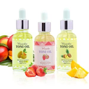 3 Packs Yoni Oil for Women, 100% Na...