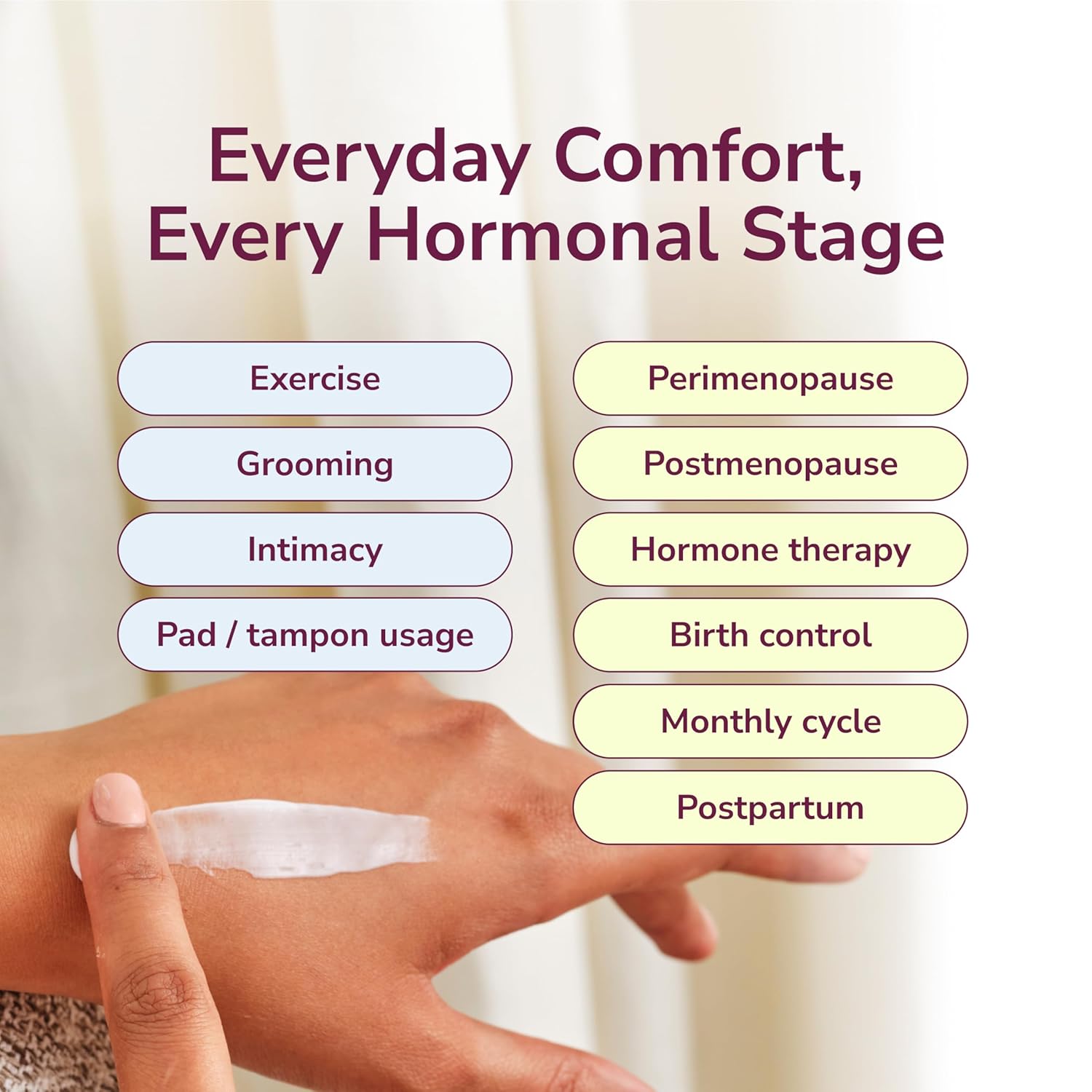 Kindra Daily V Vaginal Moisturizer Lotion - OBGYN Recommended for Dryness & Itch, with Hyaluronic Acid, Prevents Infection & Odor - Estrogen-Free Cream, pH-Balanced Feminine Care - 60 Applications - Image 3