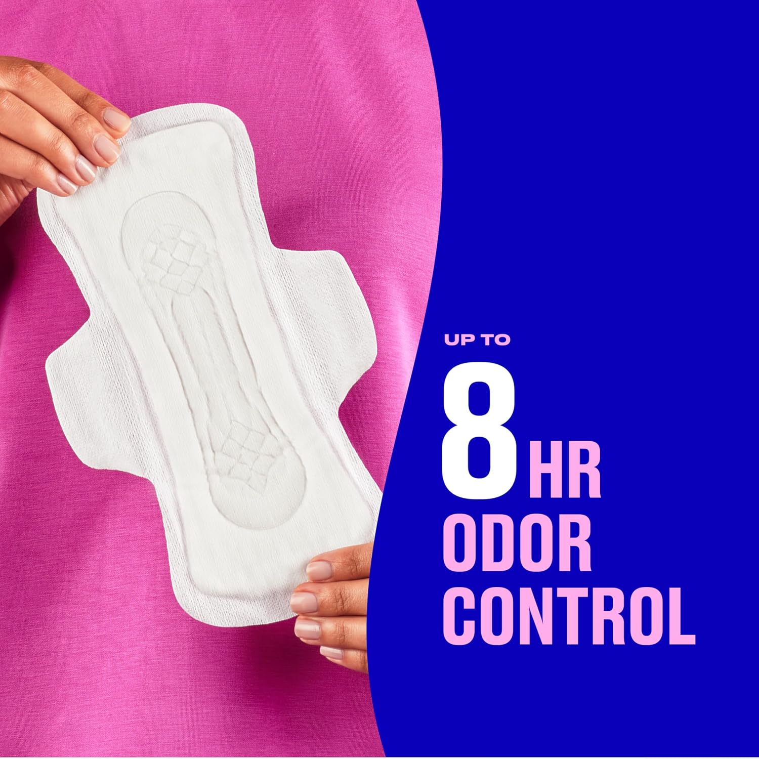 Carefree Ultra Thin Pads for Women, Overnight with Wings | Feminine Care & Postpartum Protection | 40ct (Pack of 1) - Image 5