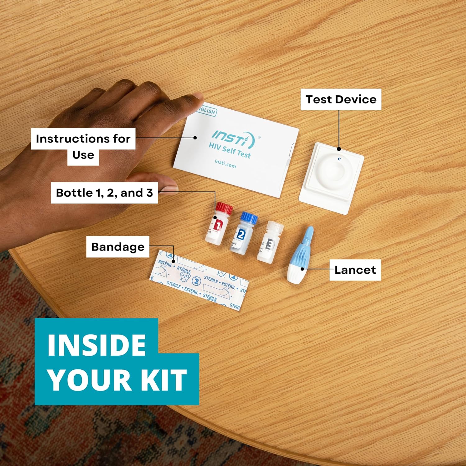 INSTI HIV Self Test - Rapid HIV Test Kit at Home | Blood-Based Home Testing | Results in 1 Minute - Image 3