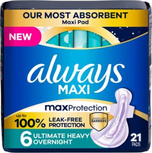 Always Maxi Overnight Feminine Pads...