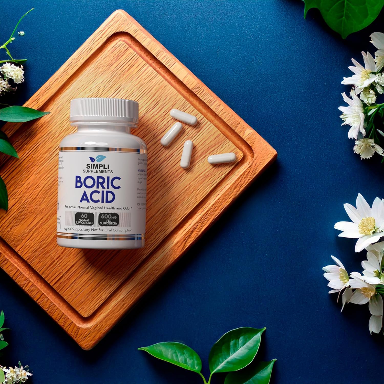 Simpli Supplements Boric Acid Suppositories for Women 600mg – 60 Count | Vaginal pH Balance Support | Feminine Care | Helps Maintain Freshness & Odor Control - Image 7