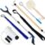 7PC Hip Kit For Seniors Total Hip Replacement Prime, Hip Replacement Kit After Surgery, Hip Replacement Recovery Kit With Grabber,Sock Aid,Leg Lifter,Dressing Stick,Shoehorn,Back Scratcher,Bath Loofah