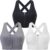Evercute Zip Front Post-Surgery Bra Women’s Wireless Sports Bras Padded Strappy Medium Support Yoga Exercise Athletic Bras
