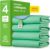 IMPROVIA® Washable Underpads, 34″ x 36″ (Pack of 4) – Heavy Absorbency Reusable Bedwetting Incontinence Pads for Kids, Adults, Elderly, and Pets – Waterproof Protective Pad for Bed, Couch, Sofa, Floor
